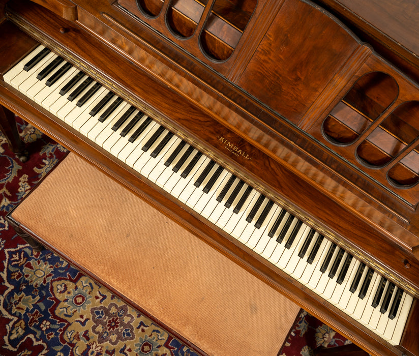 Kimball Console Piano | Polished Mahogany