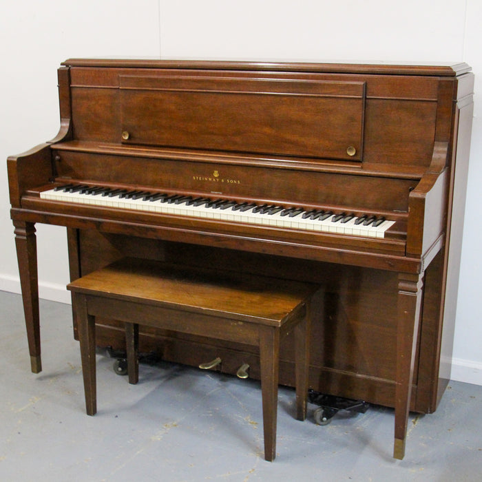 Steinway & Sons 45" Satin Mahogany Studio Piano