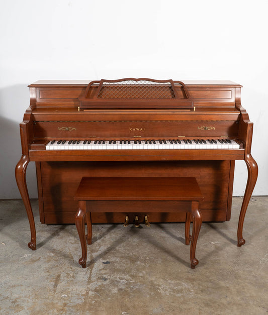 Kawai 601-F Upright Piano (1989) | Satin Mahogany | Serial No. A9590 | Used