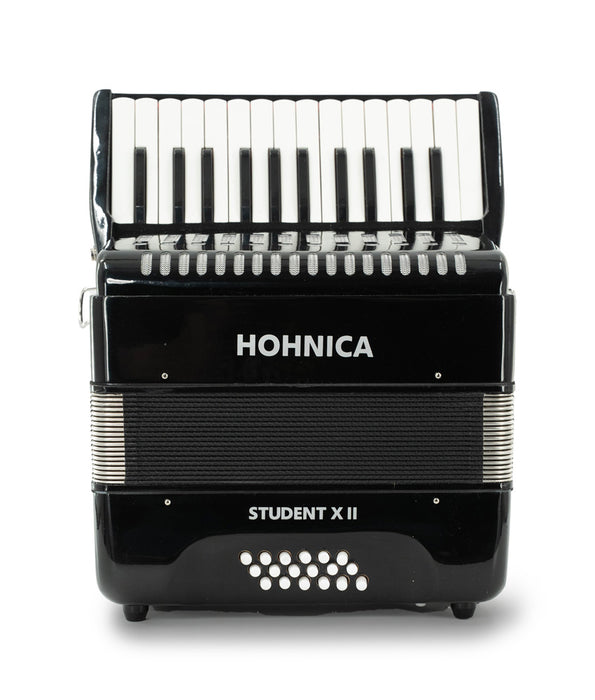 Pre-Owned Hohnica Student X II 18 Bass Piano Accordion - Black | Used