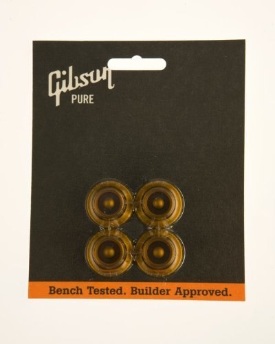 Gibson Gear PRKH-030 Amber Top Hat Knobs, 4 Pack | New