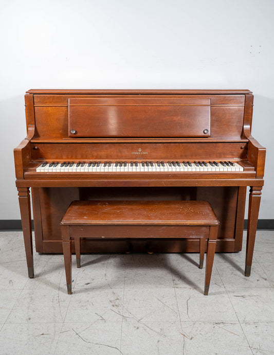 1958 Steinway Model 100 Upright Piano | Mahogany | Serial No. 359103 | Used