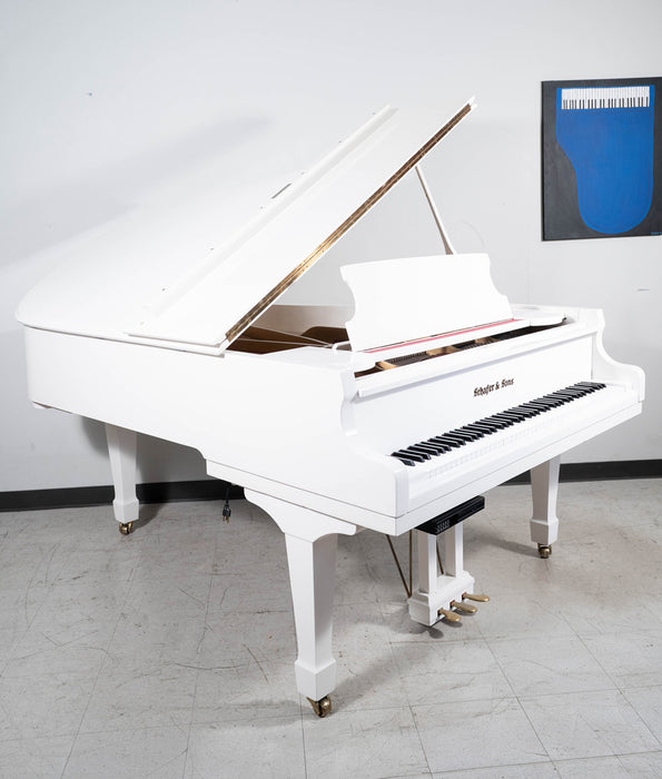 Schafer & Sons SS-59 Player Grand Piano | Polished White | 1988 | Used