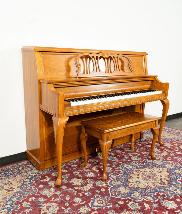 Baldwin 45" 5045 Upright Piano | Satin Oak | SN: 433360 | Used