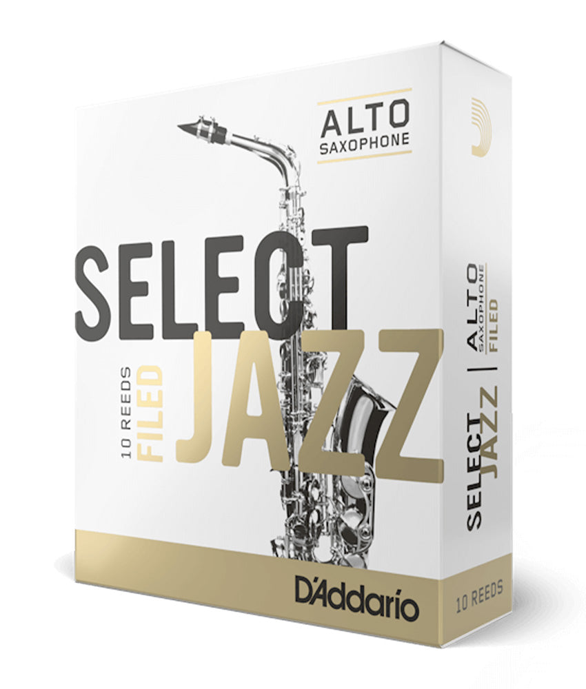 D'Addario Select Jazz Filed Alto Saxophone Reeds, Strength 2 Hard - 10 ...