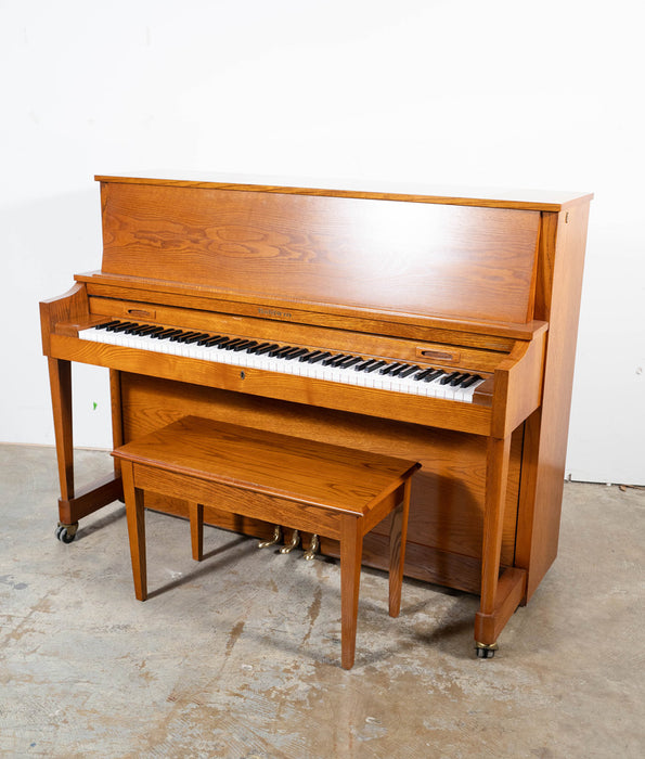 Baldwin Upright Piano (1996) | Satin Oak | Serial No. 462384 | Used