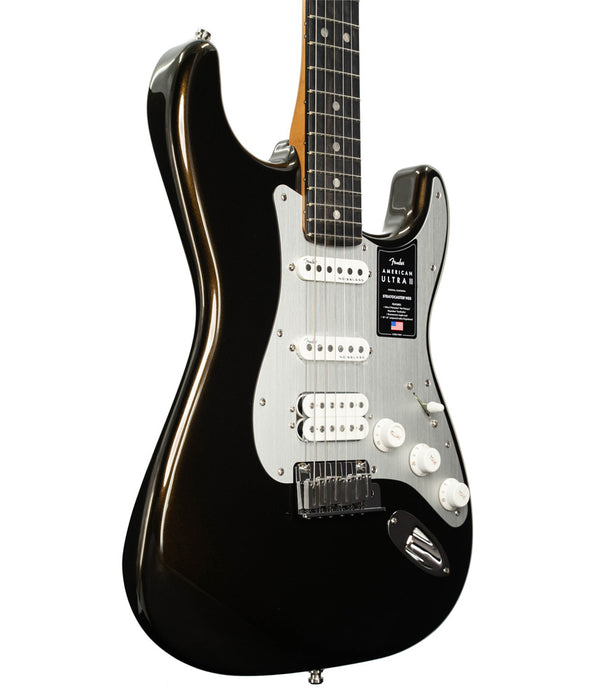 Fender American Ultra II Stratocaster HSS Electric Guitar - Ebony Fingerboard, Texas Tea | New