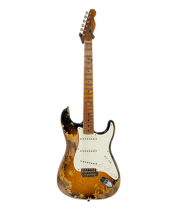 2023 Fender Custom Shop 1957 Stratocaster with Esquire Headstock - Super Heavy Relic - Sunburst | Used