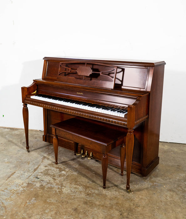 Baldwin Upright Piano in Satin Mahogany (1990) | Used