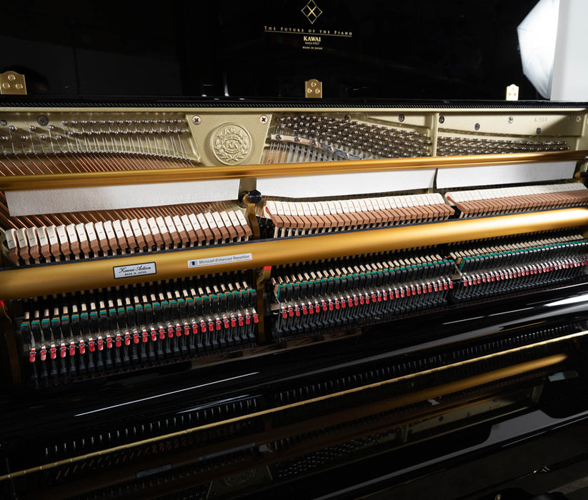 Kawai K-500 Upright Piano (2022) | Ebony Polish | Serial No. 2775180 | Used