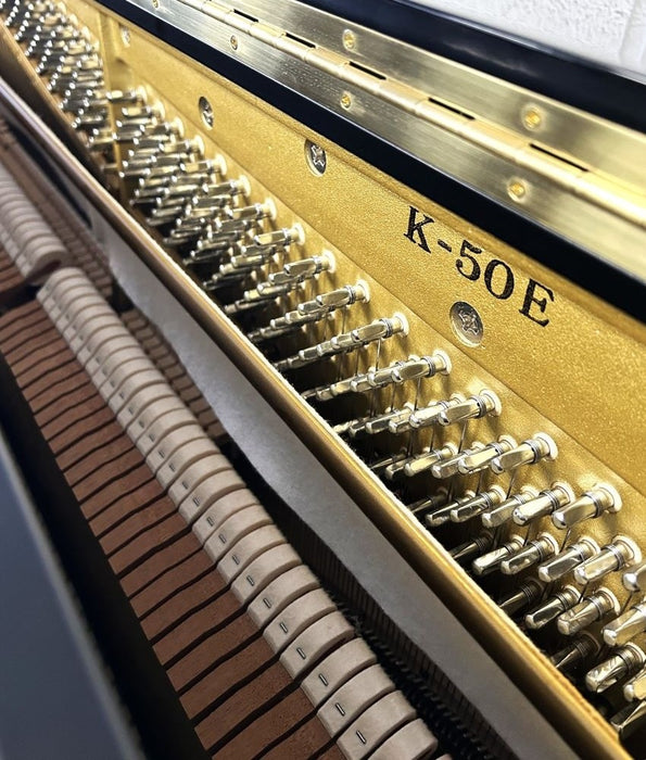 2003 Kawai K50E Upright Piano | Polished Ebony | 49" | Serial No. 2476473 | Used