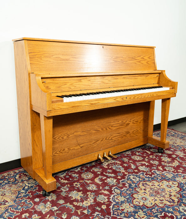 Boston 46" UP118S Upright Piano | Satin Oak | SN: B132220 | Used