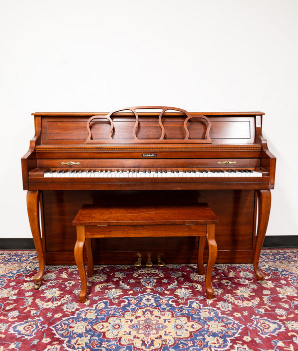 Baldwin 629 Console Upright Piano | Queen Anne Cherry | SN: 1424636 | Used