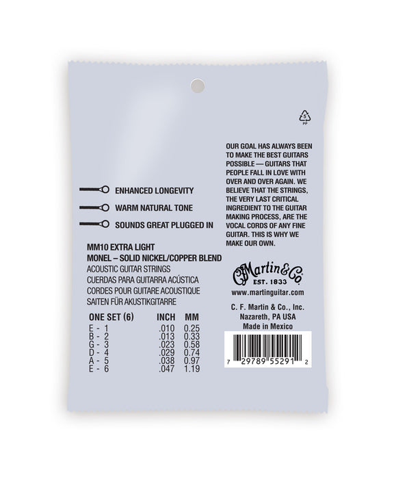 Martin Retro MM10 Acoustic Guitar Strings - (Extra Light) | New