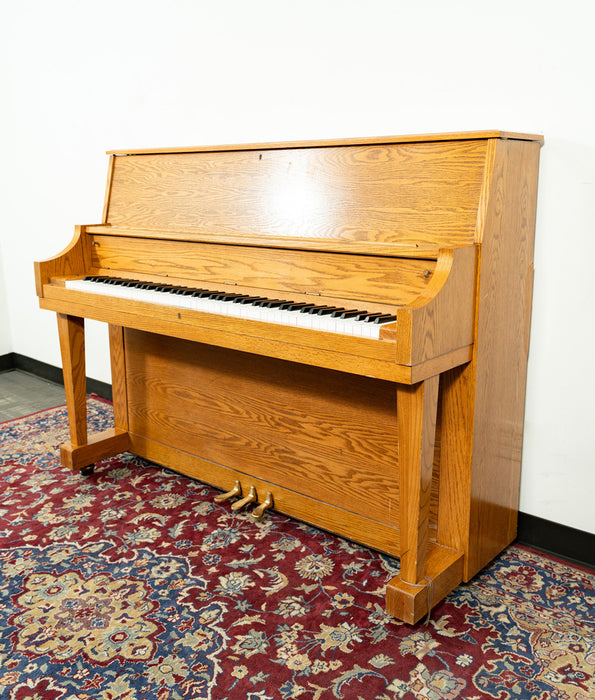 Boston 46" UP118S Upright Piano | Satin Oak | SN: B132256 | Used