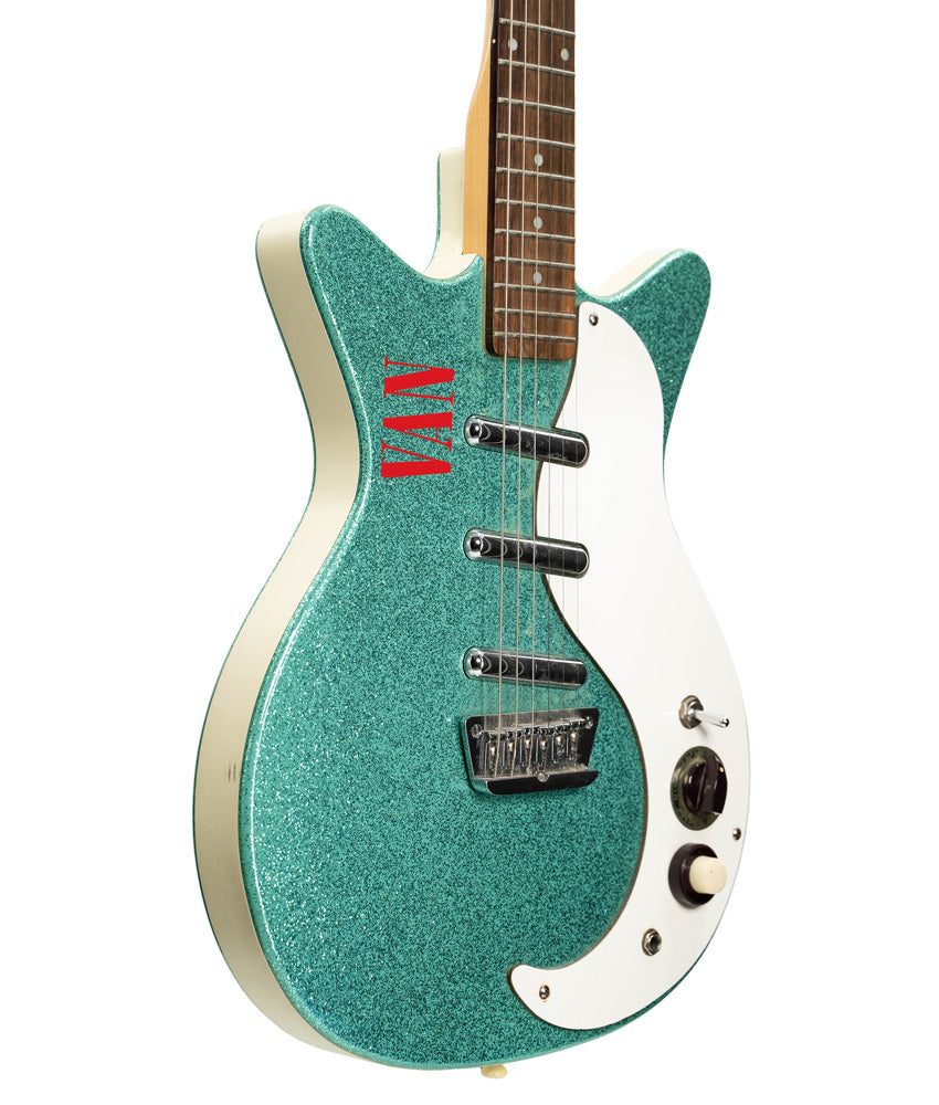 Pre-Owned Danelectro DC3 Electric Guitar - Green Sparkle