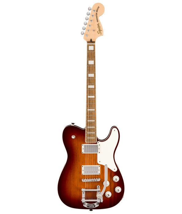 Squier Paranormal Troublemaker Telecaster Deluxe Bigsby Electric Guitar - Honey Sunburst | New