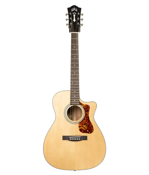 Pre-Owned Guild OM-140CE Orchestra Acoustic-Electric Guitar - Natural Gloss