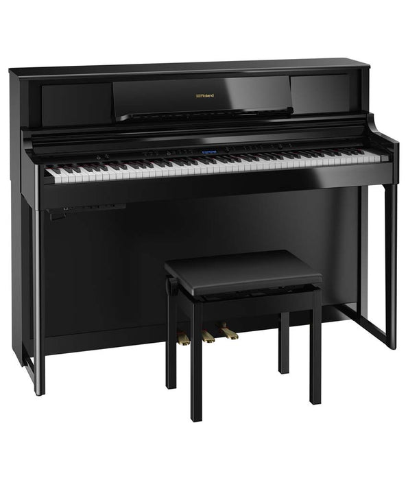 Roland LX705 Digital Piano Kit w/ Stand and Bench - Polished Ebony