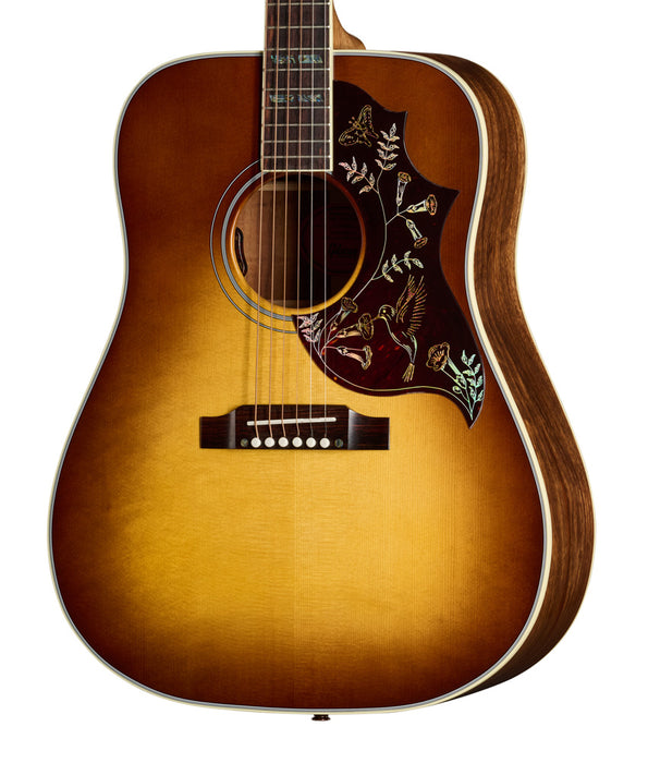 Gibson Custom Hummingbird Elegant Koa Acoustic Guitar w/ L.R. Baggs VTC - Honey Burst | New