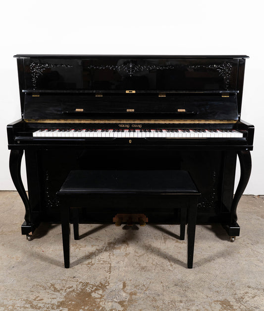 Young Chang E118 Upright Piano | Polished Ebony | 45" | Used