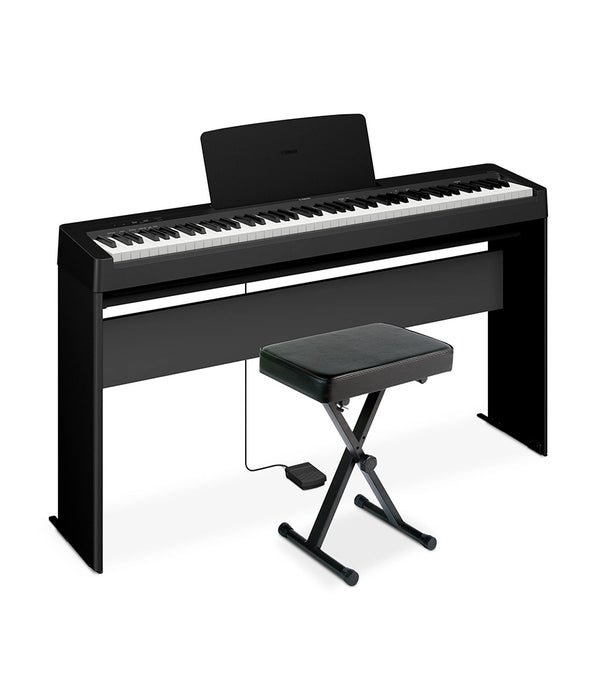 Yamaha P-143LXB Digital Piano Bundle with Stand, Bench and Pedal - Black