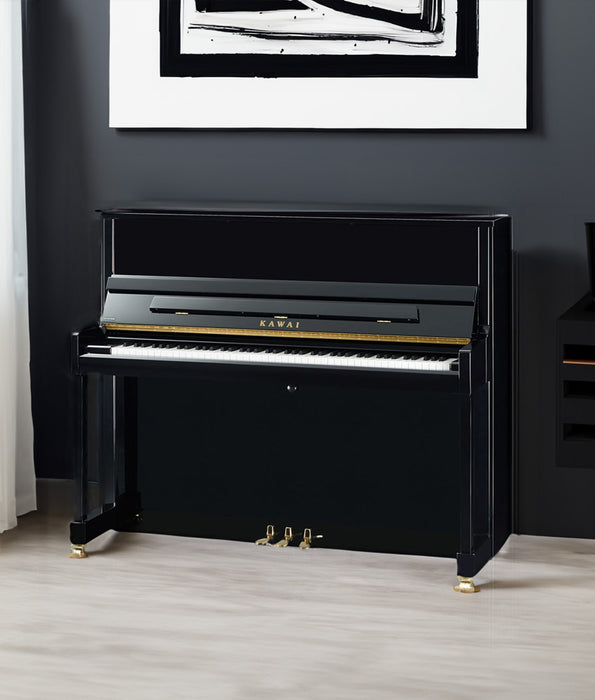 Pre-Owned Kawai 48” K-300 Upright Piano | Polished Ebony