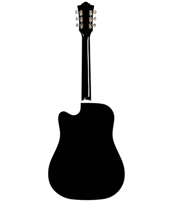 Pre Owned Guild D-140CE Solid Spruce/Solid Mahogany Acoustic-Electric Guitar - Black | Used