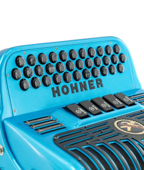 Hohner Anacleto El Italiano III 5 Switch FBbEB Compact Accordion - Blue