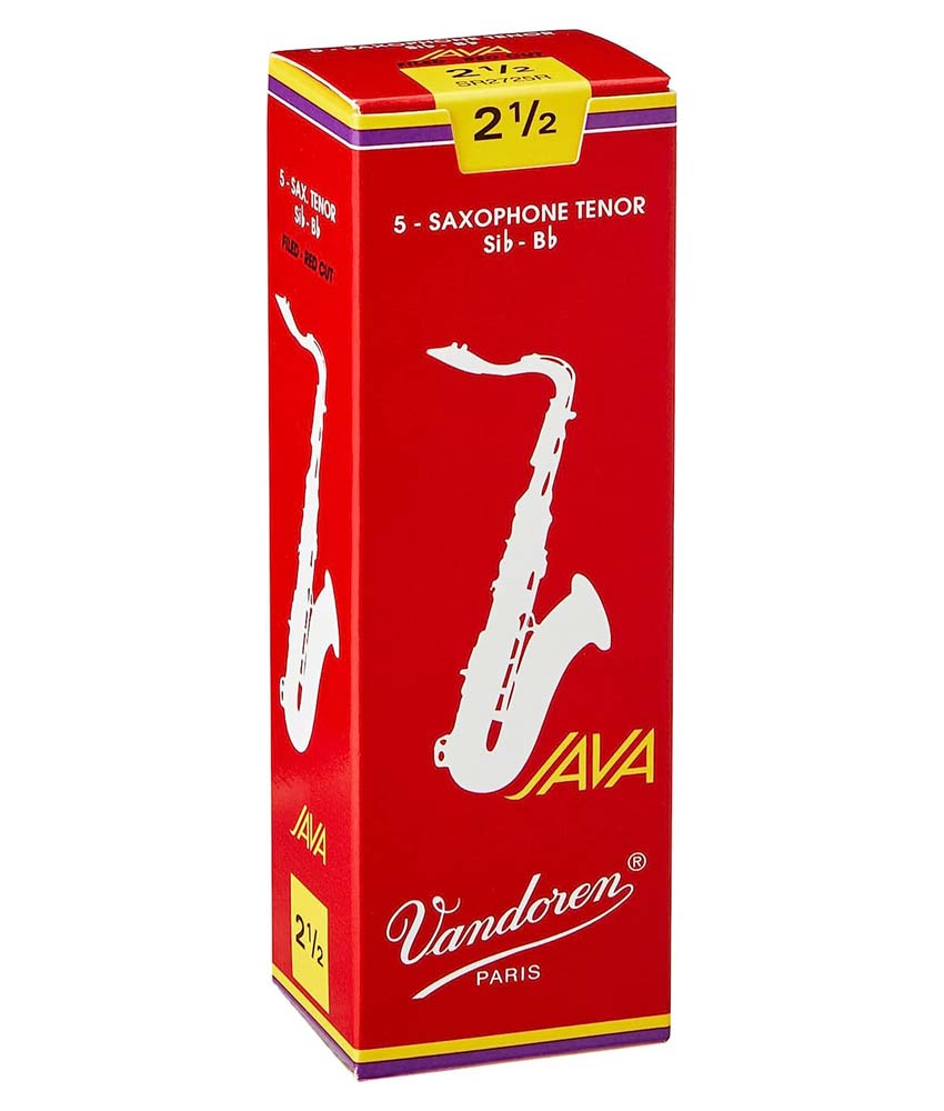 Vandoren Java Red #2.5 Tenor Saxophone Reeds - 5 Packalamomusiccenter ...