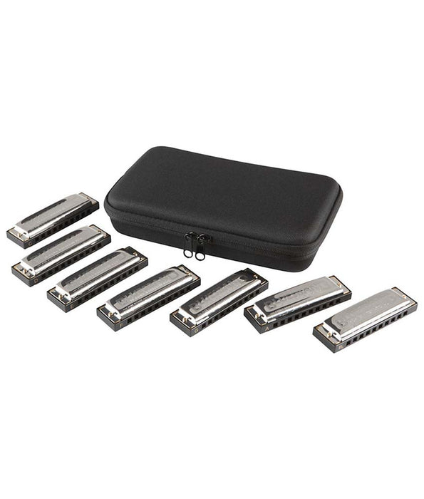 Hohner Blues Band Harmonica, 7 Pack w/ Case