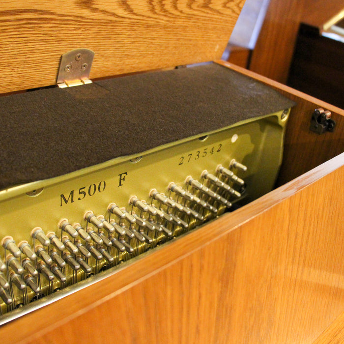 Yamaha M500F Light Oak Upright Furniture Console Piano | 273542