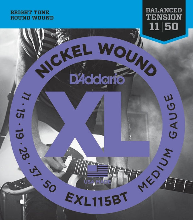 D'Addario EXL115BT Nickel Wound, Balanced Tension Medium, 11-50 Electric Strings