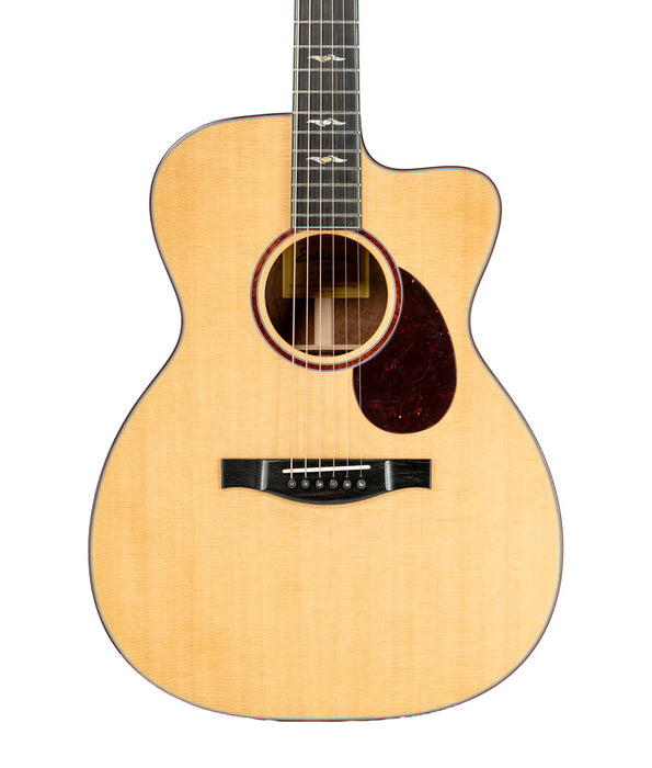 Eastman OM Cutaway Quilted Sapele Acoustic-Electric Guitar | New