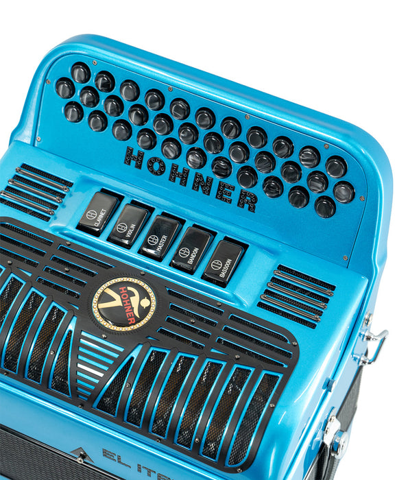 Hohner Anacleto El Italiano III 5 Switch FBbEB Compact Accordion - Blue