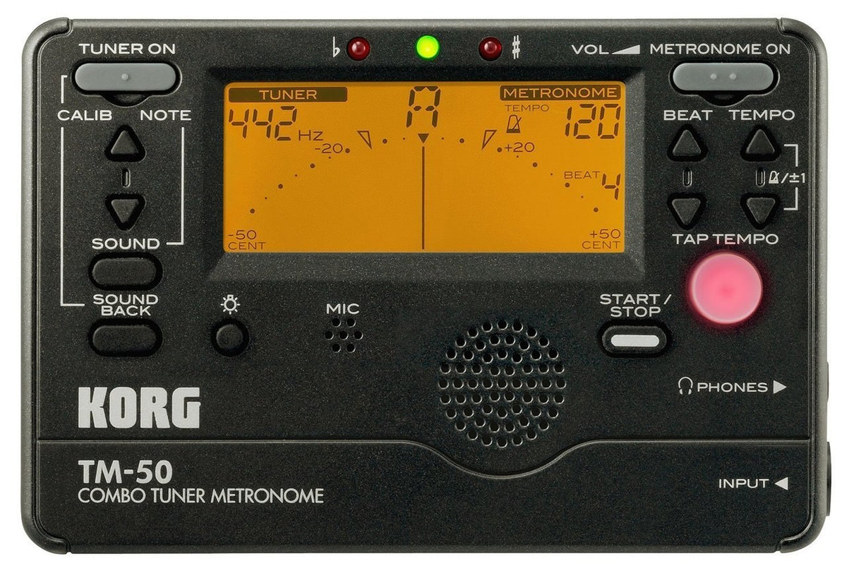 Korg TM-50BK Combo Tuner/Metronome Blackalamomusiccenter.myshopify