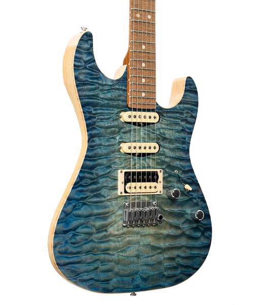 Patrick James Eggle 96 Contour Top Electric Guitar - Blue Island