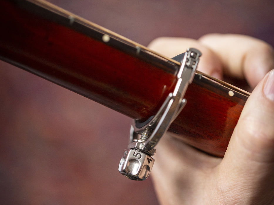 Shubb F1 FineTune Yoke Capo for Steel-string Guitars - Stainless Steel