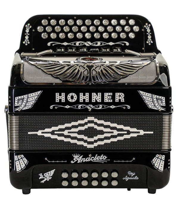 Hohner Anacleto Rey Aguila Two Tone FBE/EAD Compact Accordion, Black