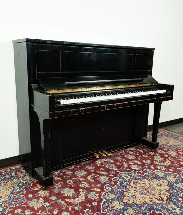 Steinway 1098 Upright Piano | Satin Ebony | SN: 458168 | Used