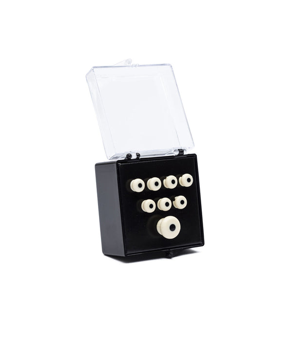 Martin Inlaid Bridge & Endpins - White/Black | New
