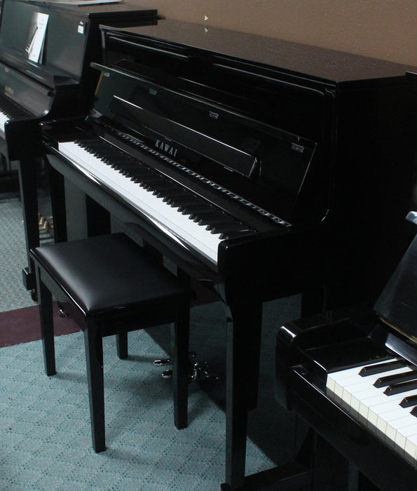 Kawai K200 Upright Piano | Polished Ebony W/ Nickel Hardware | 45" | Used