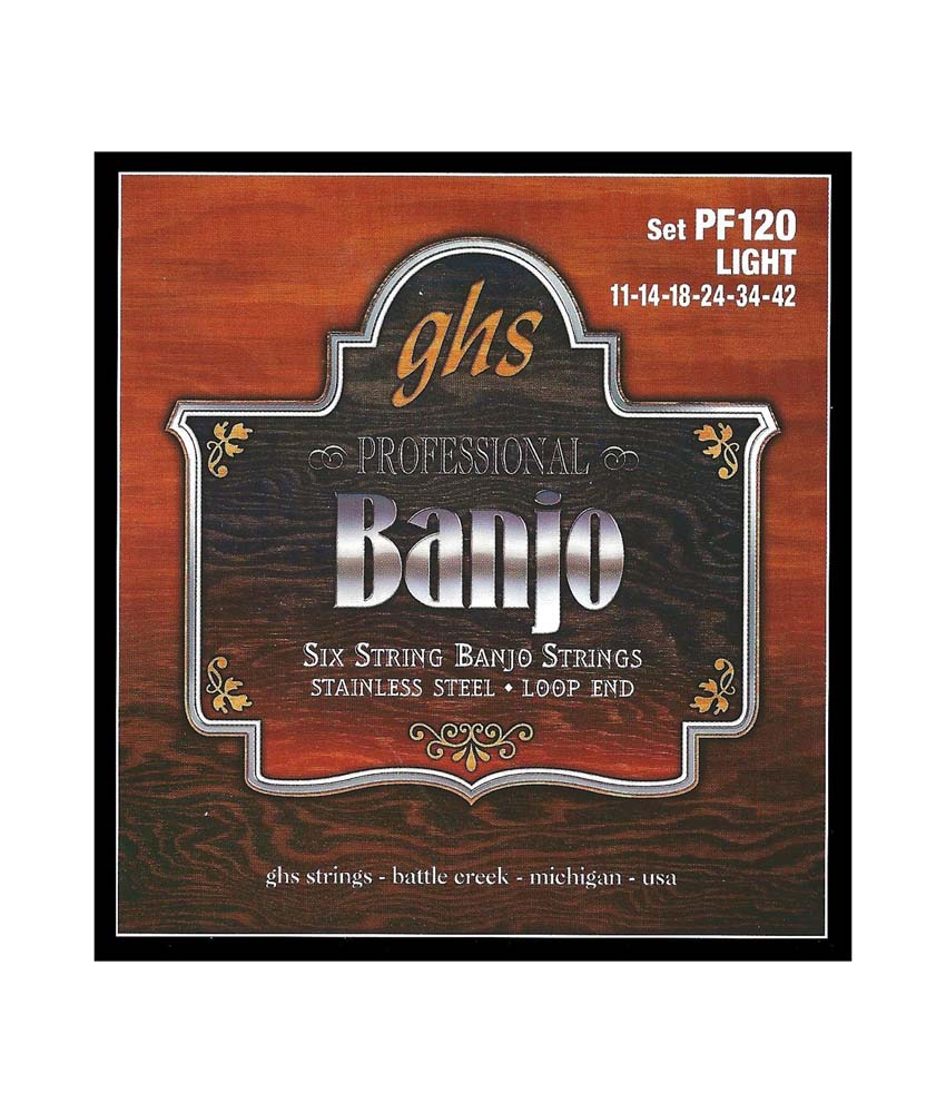 GHS PF120 6-String Banjo Loop End Strings - Light — Alamo Music Center