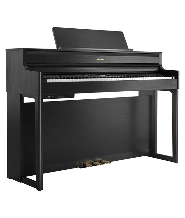 Roland HP704 Digital Piano Kit w/ Stand and Bench - Charcoal Black | New