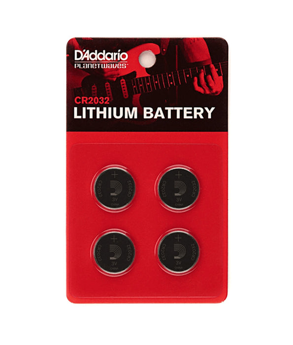 D'Addario CR2032 Lithium Battery 4-pack