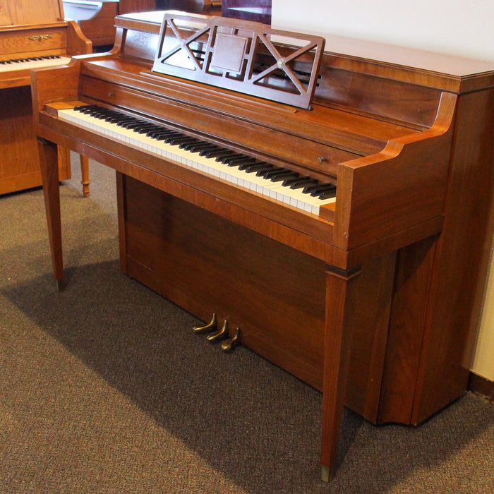 Everett Upright Furniture Console Piano | Walnut Finish