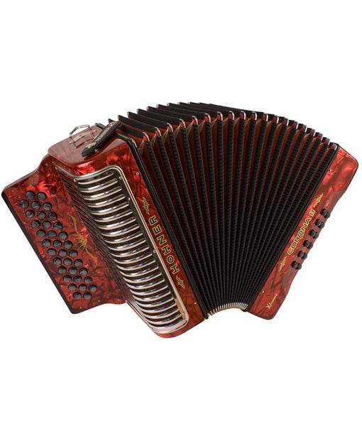 Hohner CXFR Corona II Xtreme FBbEb Button Accordion - RedAlamo