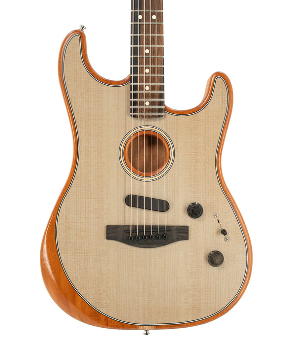 Pre-Owned Fender American Acoustasonic Stratocaster Guitar - Transparent Sonic Blue | Used