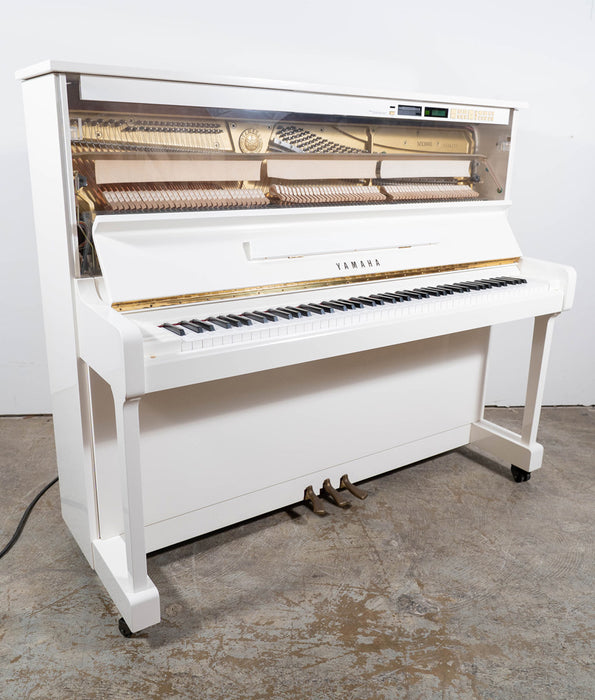 1992 Yamaha MX100B Disklavier Upright Piano | Polished White | Serial No. 5124177 | Used