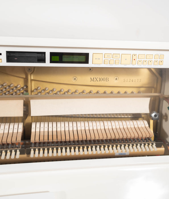 1992 Yamaha MX100B Disklavier Upright Piano | Polished White | Serial No. 5124177 | Used